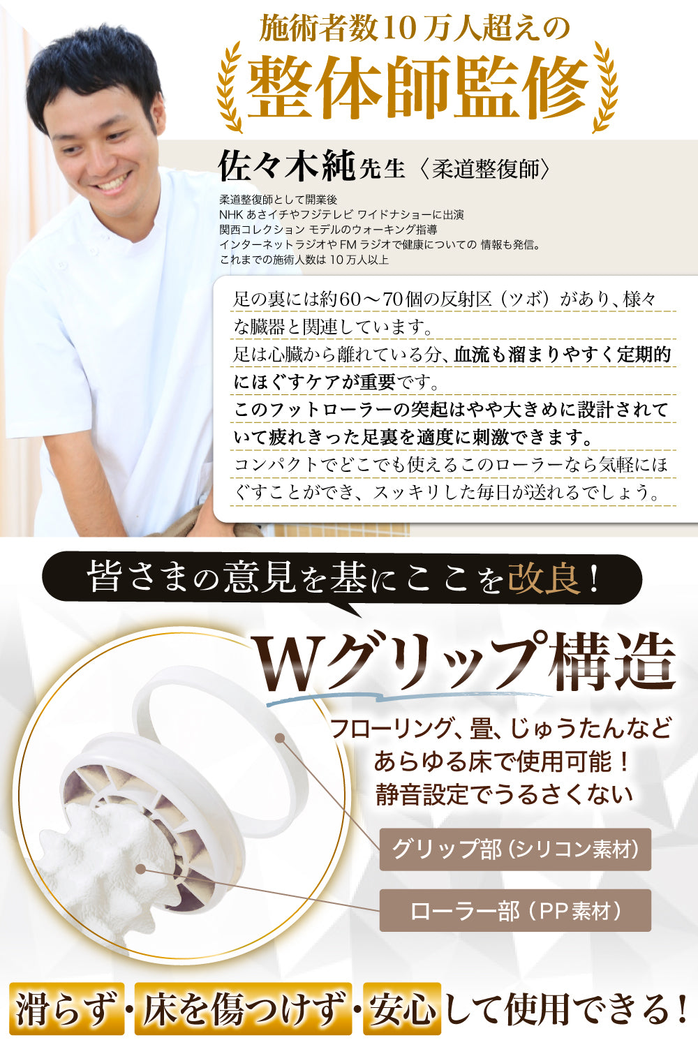 MyComfort 足裏マッサージ フットローラー