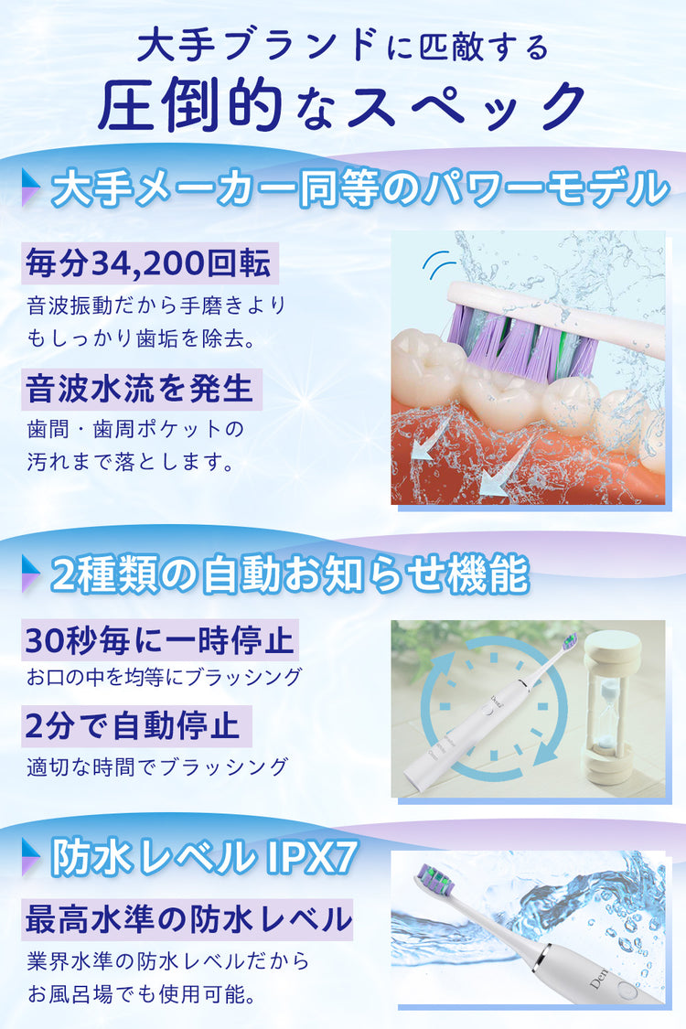 Denta+ 電動歯ブラシ 音波電動歯ブラシ