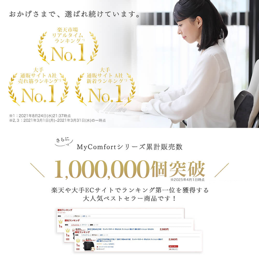 MyComfort 腰クッション ランバーサポート ベーシックモデル