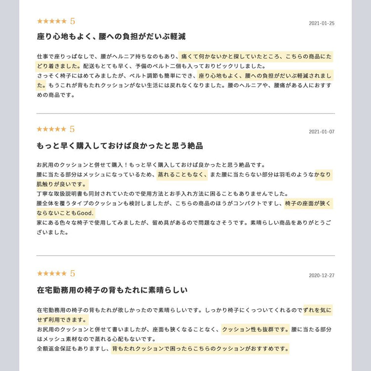 MyComfort 腰クッション ランバーサポート ベーシックモデル
